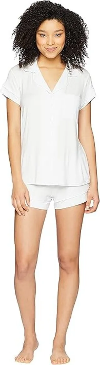 Eberjey Gisele - Shortie Short PJ Set (Water Blue) Women's Pajama Sets