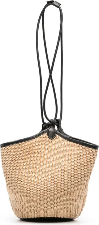 Neutral Lotus Raffia Tote Bag