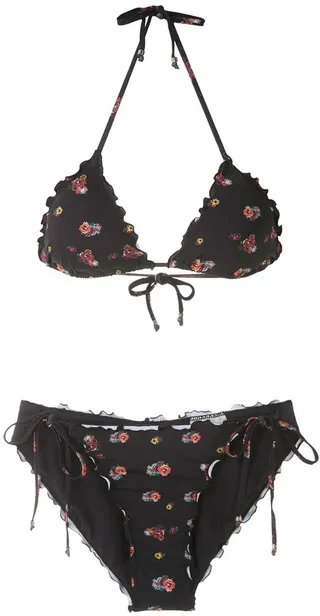 Floral triangle bikini set
