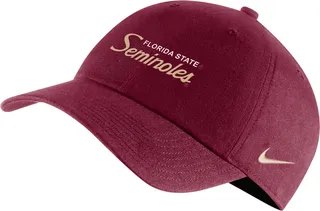 Florida State Campus 365 Nike Unisex College Adjustable Hat in Red