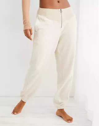 Aerie Sherpa Fleece Corset Jogger