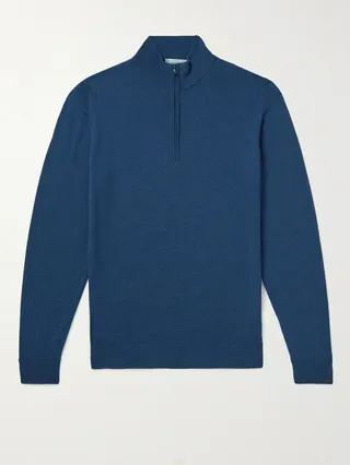 Tapton Slim-Fit Merino Wool Half-Zip Sweater