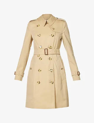 Womens Honey The Chelsea Heritage Double-breasted Cotton Trench Coat