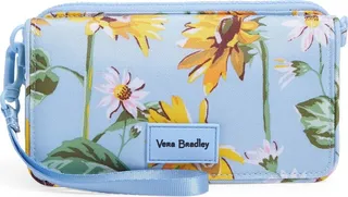 Vera Bradley Women's RFID Compact Crossbody Bag Sunflower Sky