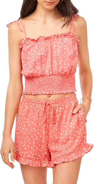 Smocked Crop Camisole