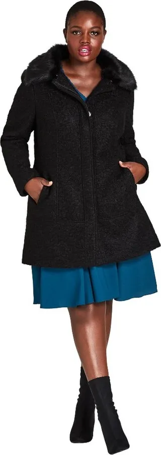 CITY CHIC | Women's Plus Size Sweet Dreams Coat - black - 14W