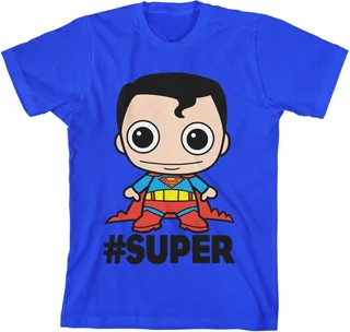 Superman DCO Toyetic #Super Youth Royal Blue Graphic Tee-XL