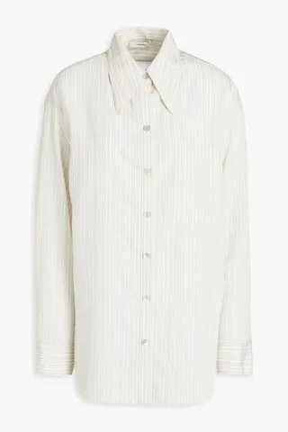 Striped twill shirt