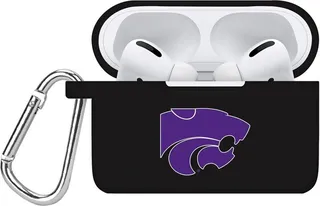 NCAA Kansas State Wildcats Apple AirPods Pro Compatible Silicone Battery Case Cover - Black