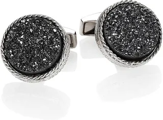 Drusy Round Cuff Links