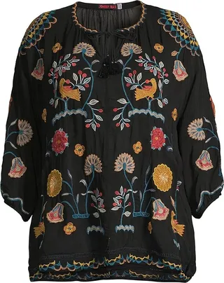 Mayson Floral-Embroidered Tunic