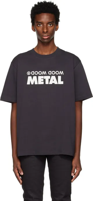 Wood Wood Black Haider Metal T-Shirt