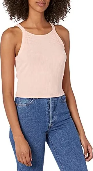 BCBGeneration Women's Ribbed Knit Halter Neck Top