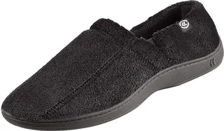 Isotoner Men's Microterry Slip On Slipper (Black) Men's Slippers