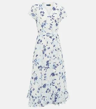 Floral cotton midi dress