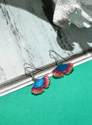 Silver Plated Designer Drop Earrings