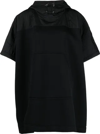 Drawstring Short-Sleeve Cape