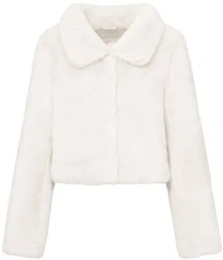 Triage cropped faux-fur jacket