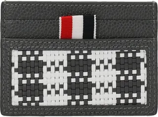 Thom Browne Logo Patch Woven Cardholder