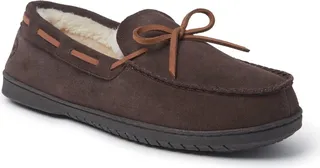 Men's Hudson Genuine Suede Moccasin with Tie Slippers Men's Shoes