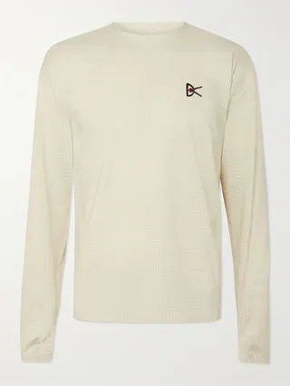 Slim-Fit Logo-Print Stretch-Mesh T-Shirt