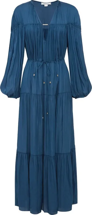 Belle & Bloom - Window Seat Tiered Maxi Dress - Blue