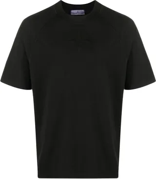 logo-embroidered cotton T-shirt