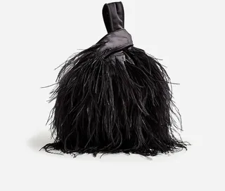 Santorini bag with feathers