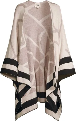 Get Going Reversible Jacquard Open-Front Cape