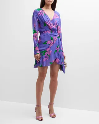 Floral Georgette MIni Wrap Dress