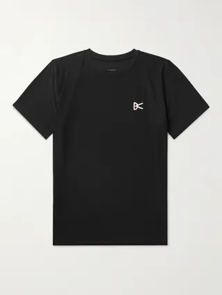Aloe Slim-Fit Perforated Logo-Print Stretch-Jersey T-Shirt