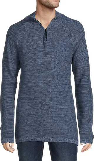 Marled Zip Up Pullover