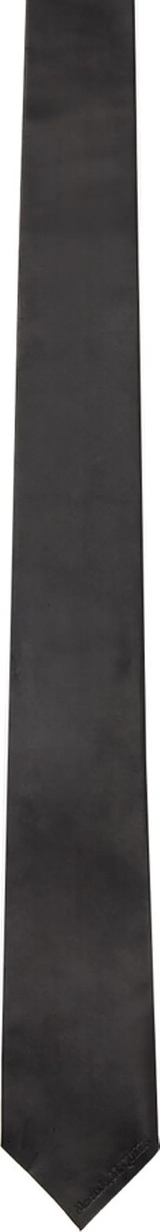 Alexander McQueen Black Leather Tie