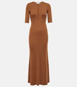 Johanna ribbed-knit maxi dress