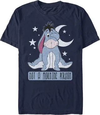 Men's Winnie the Pooh Not a Morning Person T-Shirt - Navy Blue - Large
