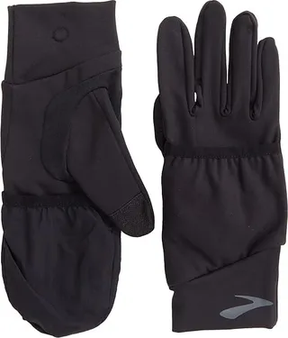 Brooks Draft Hybrid Gloves (Black) Extreme Cold Weather Gloves