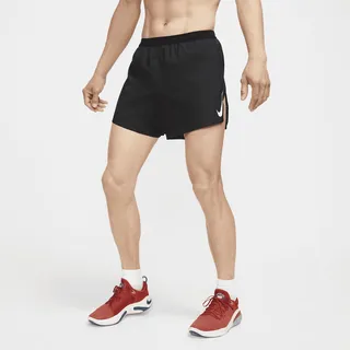 Nike Men's Dri-FIT ADV AeroSwift 4" Brief-Lined Racing Shorts in Black