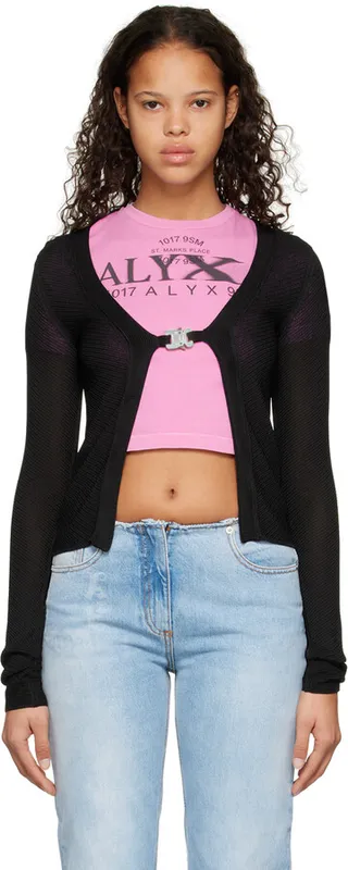 1017 ALYX 9SM Black Buckle Cardigan