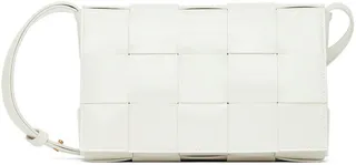 Bottega Veneta White Small Cassette Bag