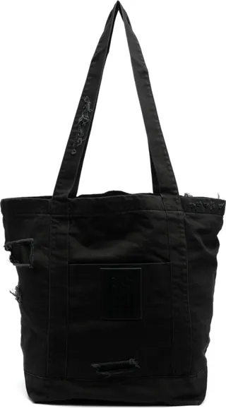 Logo-Patch Distressed-Effect Tote