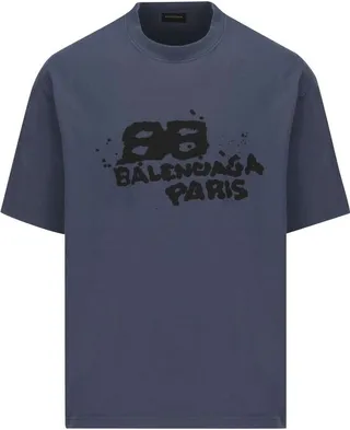 Balenciaga Logo Printed Crewneck T-Shirt