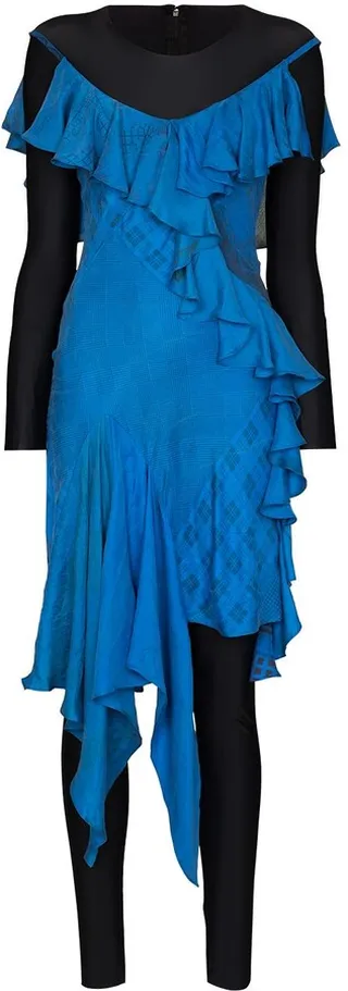Aquanaut silk draped dress