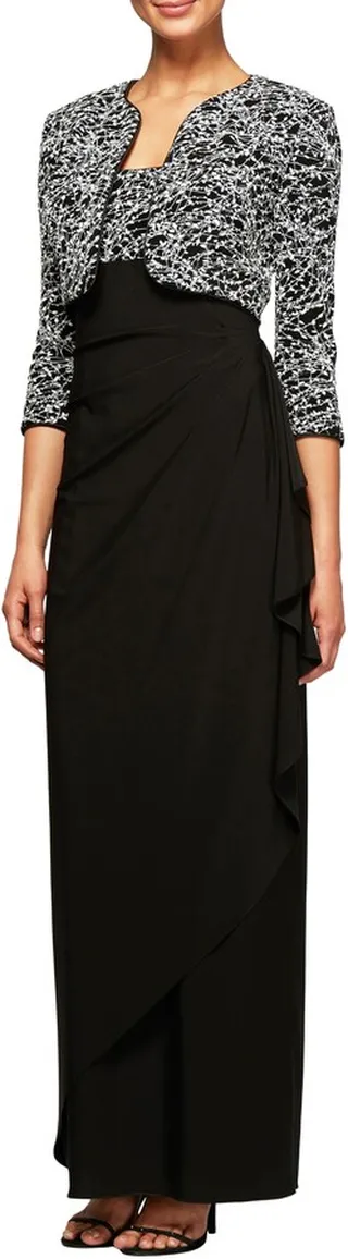 Empire Waist Gown with Bolero Jacket