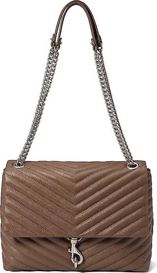 Rebecca Minkoff Edie Flap Shoulder (Deep Taupe) Shoulder Handbags