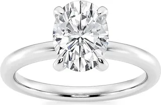 Build Your Own Collection 14K White Gold & Lab Grown Oval Diamond Solitaire Engagement Ring