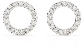 18kt yellow gold diamond Circle earrings
