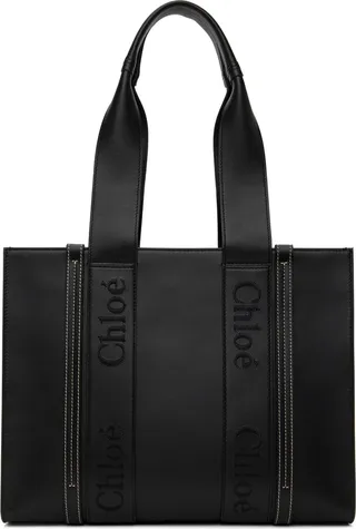 Chloé Black Medium Woody Tote