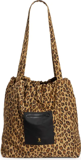 Oversize Leopard Print Tote