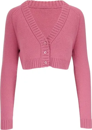 V-neck cropped cardigan