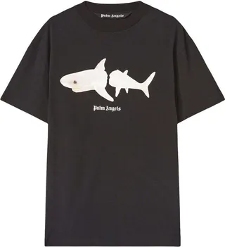 Shark-Print Cotton T-Shirt